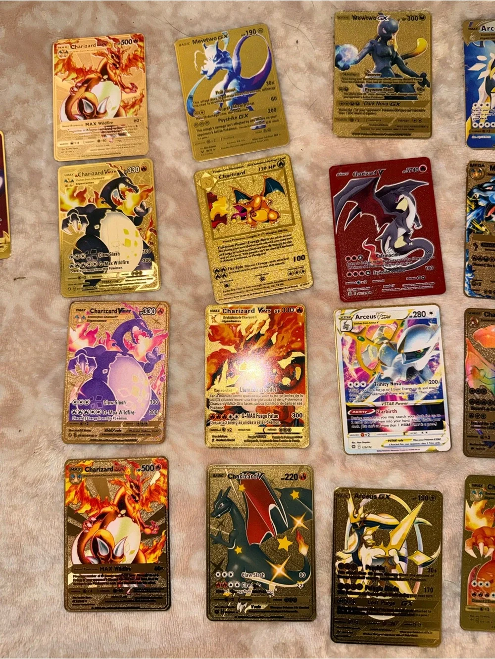 Lot of 32 Metal Pokémon Cards With Case
